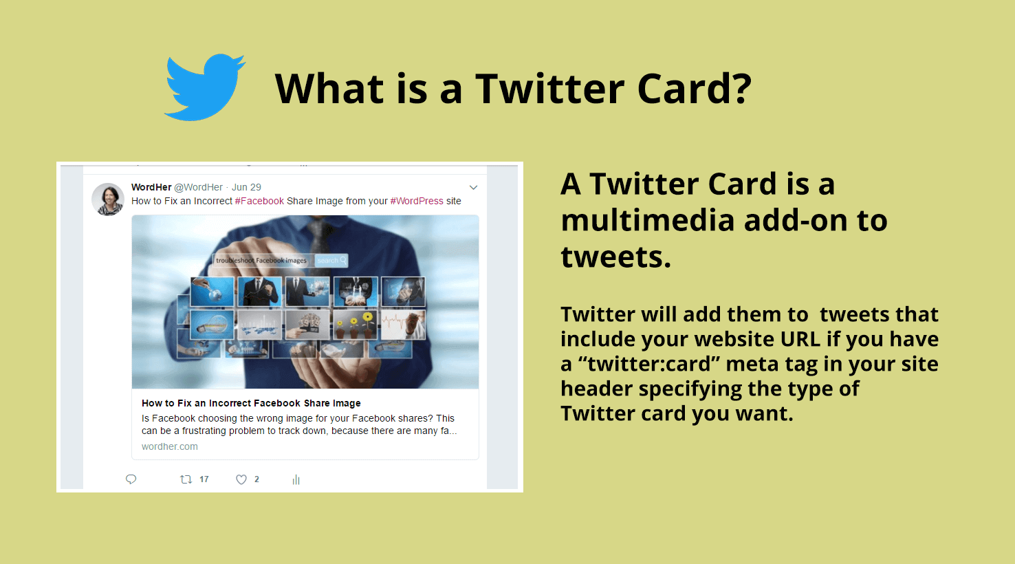 What is a Twitter Card? How is it Used on a WordPress Site? -- WordHer