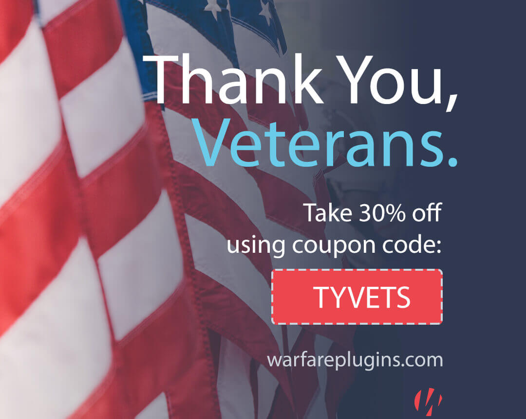 Social Warfare 24hour Veterans Day Sale! WordHer